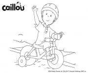 Coloriage caillou fait du velo