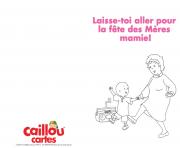 Coloriage carte de souhaits bonne fete des grands meres mami de caillou