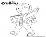 Coloriage rentree scolaire caillou aime aller a lecole