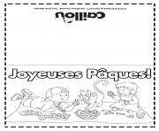 Coloriage carte de souhaits paques caillou