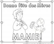 Coloriage bonne fete des grands mere mami de carte de souhaits caillou