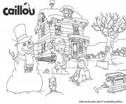 Coloriage activites hiver avec caillou et mousseline faire un bonhomme de neige