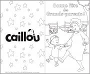 Coloriage bonne fete des grands parents avec mamie carte de souhaits