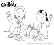 Coloriage journee internationale de lamitie caillou et clementine