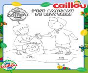 Coloriage cest amusant de recycler caillou et sa petite soeur mousseline