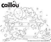 Coloriage bain moussant avec caillou et ses jouets