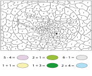 Coloriage helicoptere calcul math par numero