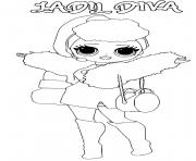 Coloriage lady diva lol omg