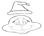 Coloriage Grinch et son chapeau de noel