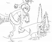 Coloriage le grinch et son volent les cadeaux de noel