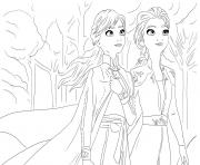 Coloriage elsa et anna la reine et princesse des neiges 2