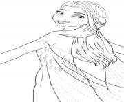 Coloriage elsa et sa belle robe dans le royaume scandinave