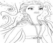 Coloriage elsa reine des neiges 2 royaume en danger