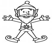 Coloriage lutin pere noel