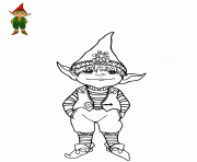 Coloriage un lutin avec de jolie habits de noel