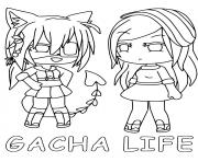 Coloriage gacha life et son ami