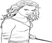 Coloriage hermione de harry potter