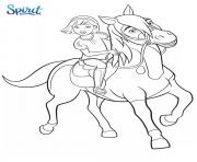 Coloriage abigail et boomerang spirit