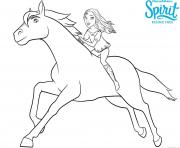 Coloriage lucky et spirit en pleine vitesse