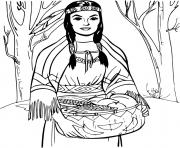 Coloriage La veritable Pocahontas