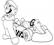 Coloriage mario voiture de crouse bros