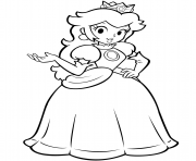 Coloriage princesse daisy de super mario bros