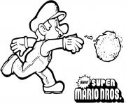 Coloriage super mario bros 2 lance boule de feu