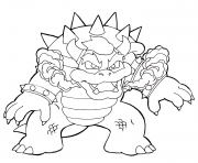 Coloriage bowser pret au combat contre mario bros by koffinkats1