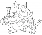 Coloriage le grand bowser en forme