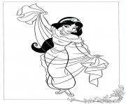 Coloriage jasmine fait une danse baladi