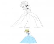 Coloriage Anime Disney Princesse Cinderella