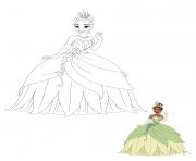 Coloriage Princesse Tiana