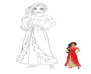 Coloriage Disney Princesse Elena