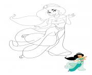 Coloriage Princesse Jasmine