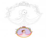 Coloriage bebe Princesse Crown