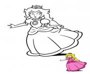 Coloriage Princesse Peach