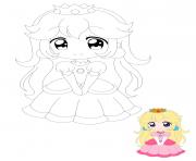 Coloriage Princesse Peach Anime