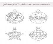 Coloriage Johannas Xmas Ornaments Pour Adulte