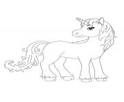 Coloriage Jolie petite licorne animal fabuleux