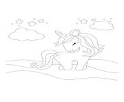 Coloriage Petite licorne mignonne