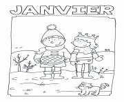 Coloriage janvier gs galette des rois