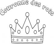 Coloriage couronne des rois