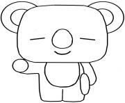 Coloriage funko pop bt21 koya