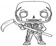 Coloriage funko pop fortnite skull trooper