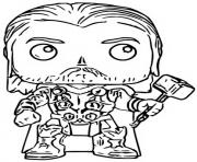 Coloriage funko pop marvel avengers thor