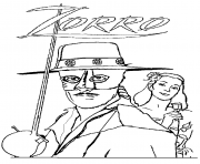 Coloriage zorro le justicier masque