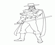 Coloriage zorro combat l injustice