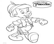 Coloriage pinocchio se balade