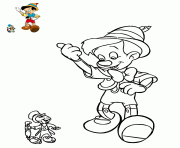 Coloriage disney pinocchio et jiminy criquet