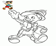 Coloriage disney pinocchio quitte la maison